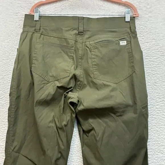 Orvis Pants Mens 34x30 Green Stretch Hiking Water Repellent Media Pocket Zip - Picture 7 of 12